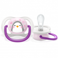 AVENT CHUPETE ULTRA AIR LILAPINGÜINO DE 0 A 6 MESES