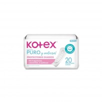 KOTEX PROTECTORES DIARIOS PURO Y NATURAL  X 20 U 