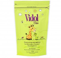 Vidol bebe 100 toallotas humedas manzanilla x6u