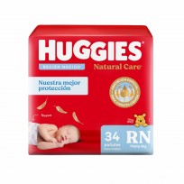 HUGGIES NATURAL CARE X34 RECIEN NACIDO