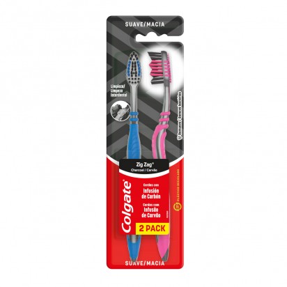 COLGATE CEPILLO DENTAL ZIG ZAG 2X1 CARBON . Tienda Online Anika ...